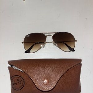 Ray-Ban Brown Aviator Sunglasses